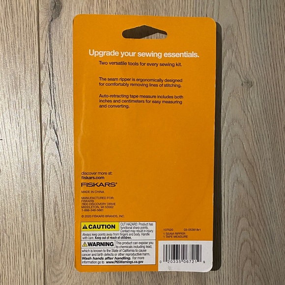 Fiskars Seam Ripper & Tape Measure Set - Picture 2 of 2